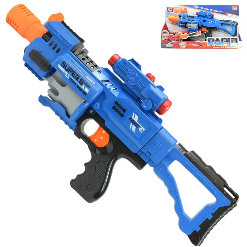 Bestseller Rapid Launcher Elektromos forgótáras szivacslövő fegyver 20db tölténnyel 49cm