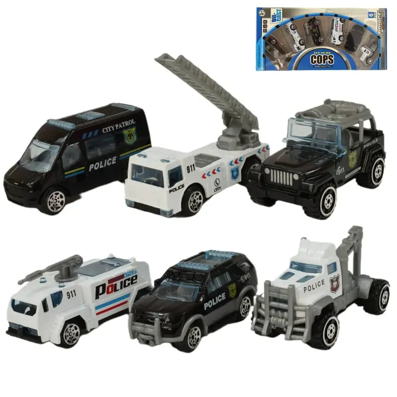 Biztonságos vásárlás Cops Die-Cast Rendőrségi 6 db-os kisautó szett