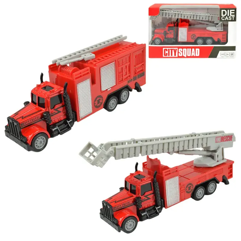 Fire Squad Tűzoltó teherautó lendkerekes kialakítással kétféle változatban 1db Alacsony ár