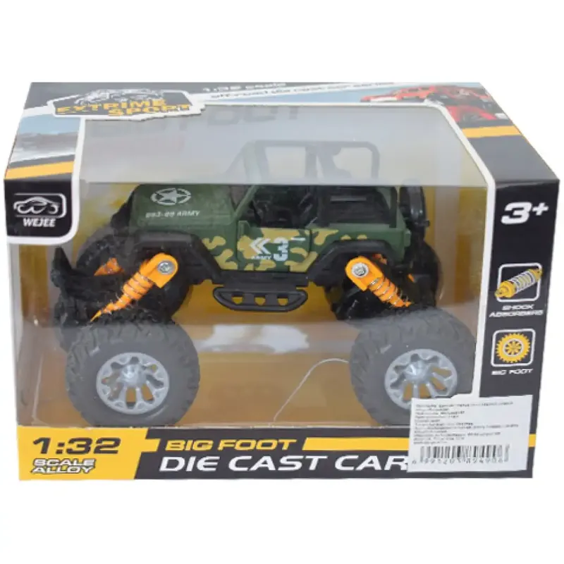Off-Road hátrahúzós szürke terepjáró 1/32 Gyors szállítás