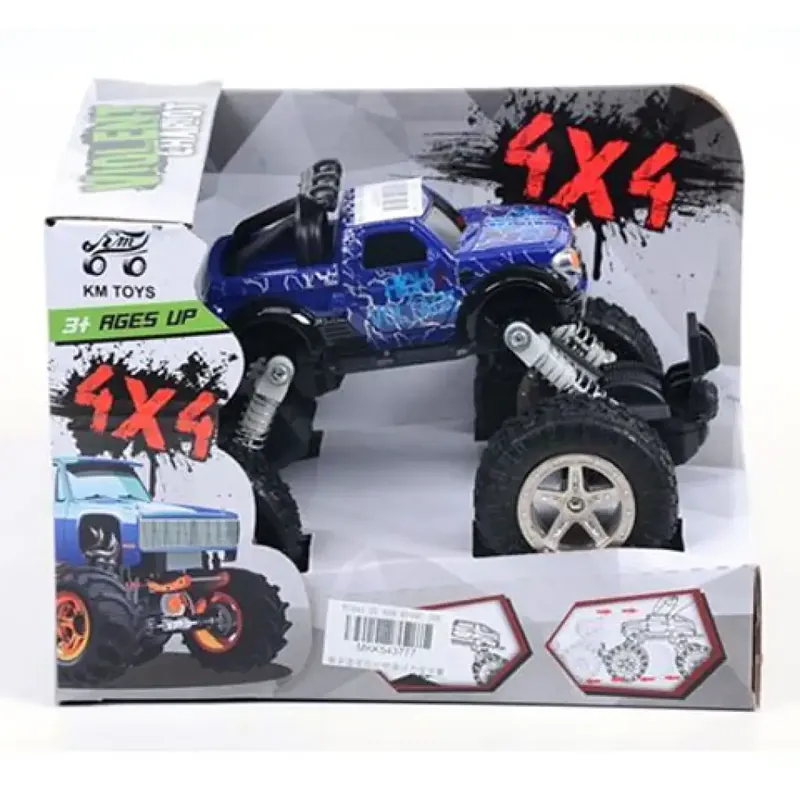 Végkiárusítás Rugós terepjáró autó 4x4-es kék színben