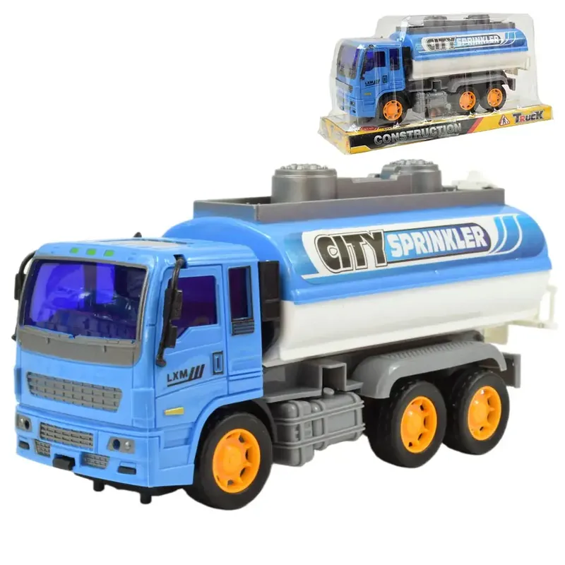 Construction Truck Tartályos teherautó lendkerekes kialakítással 19cm Csak ma
