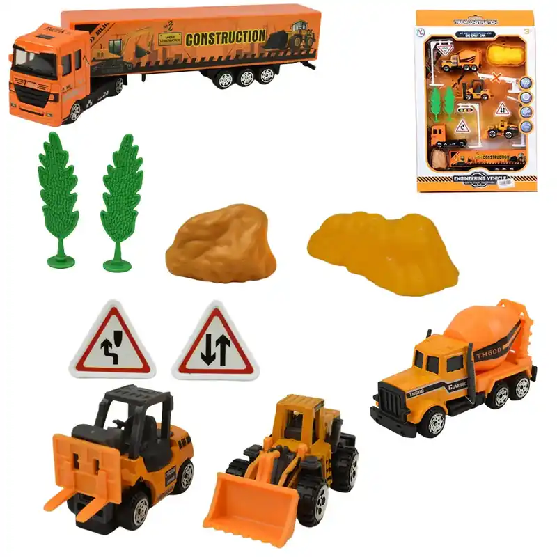 Engineering Vehicle Építőipari járművek játékszett kiegészítőkkel Árengedmény