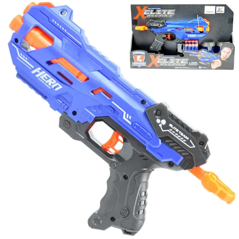 Elite Assault Szivacslövő fegyver szett töltényekkel 29x15cm Szuper akció