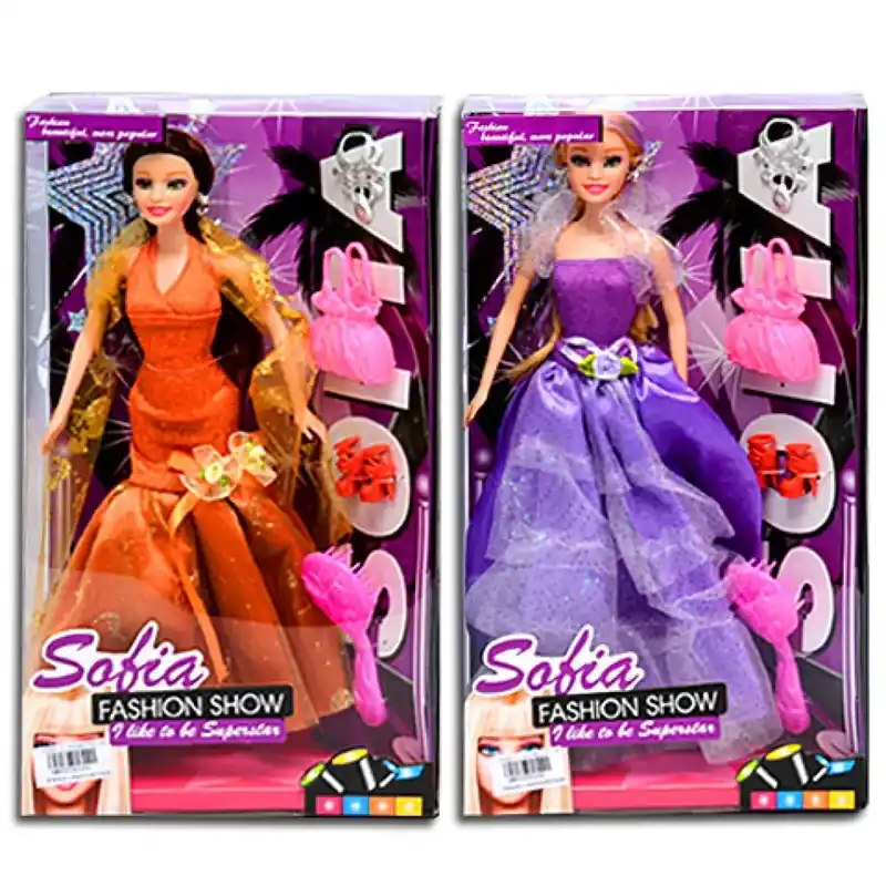 Sofia Fashion Show baba estélyi ruhában kiegészítőkkel 2 változatban Végkiárusítás