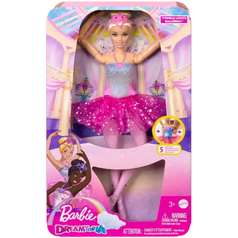 Barbie® Tündöklő Szivárványbalerina szőke hajjal és fénnyel - Mattel Szezonális akció