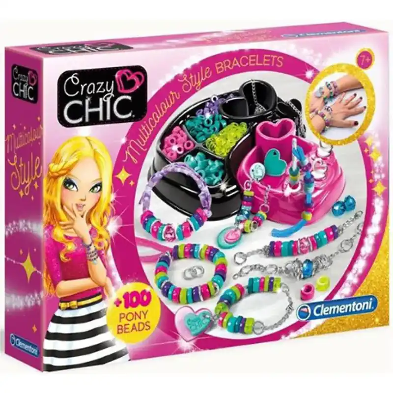Crazy Chic Multicolour Style karkötő készítő szett - Clementoni Gyors kiszállítás
