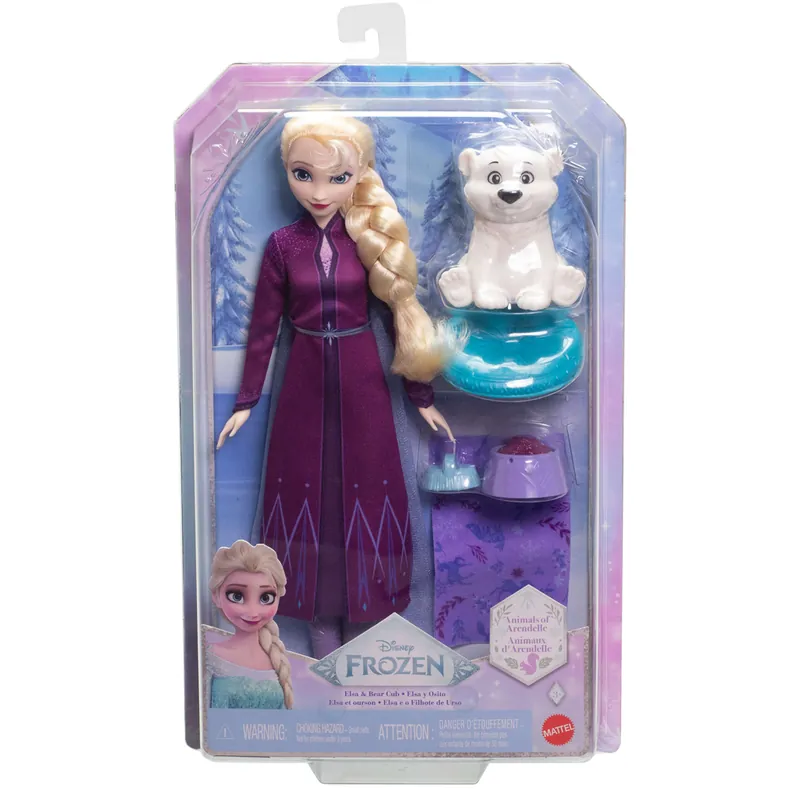 Népszerű Jégvarázs Elza és a kis jegesmackó játékfigura szett - Mattel