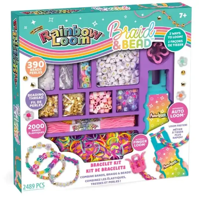 Rainbow Loom Auto Loom gumikarkötőkészítő szett gyöngyökkel Biztonságos fizetés