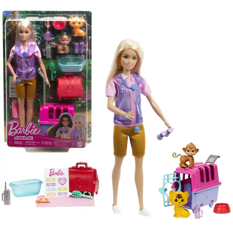 Barbie Vadállatmentő karrierbaba kiegészítőkkel - Mattel Legnépszerűbb
