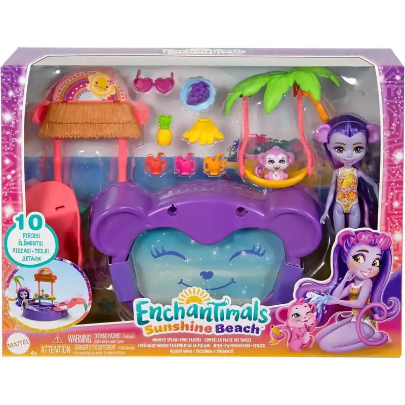 Enchantimals Majmóca medencés bulija játékszett - Mattel Legjobb ár