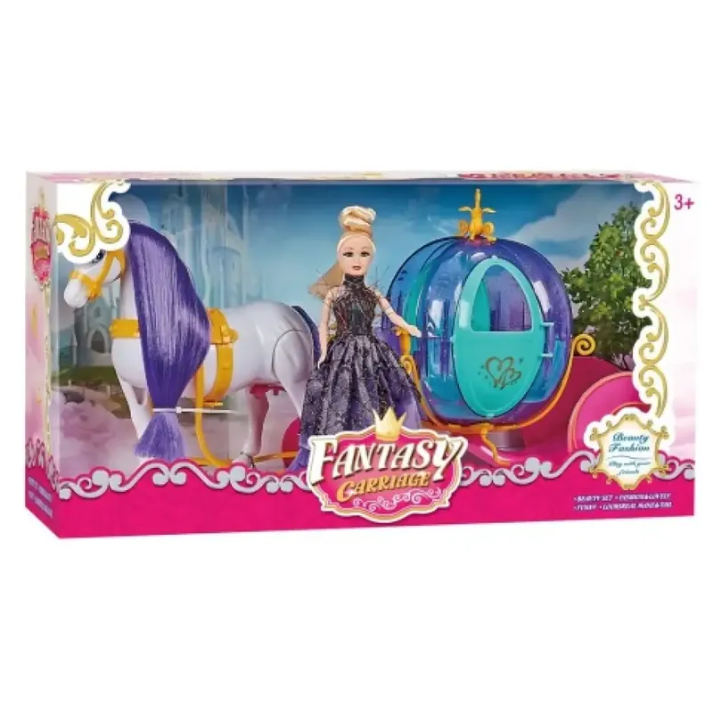 Fantasy varázslatos tökhintó szett lóval és babával Akció