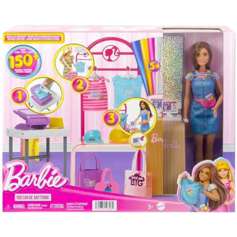 Akciós ár Barbie Divatbutik ruhatervező játékszett - Mattel