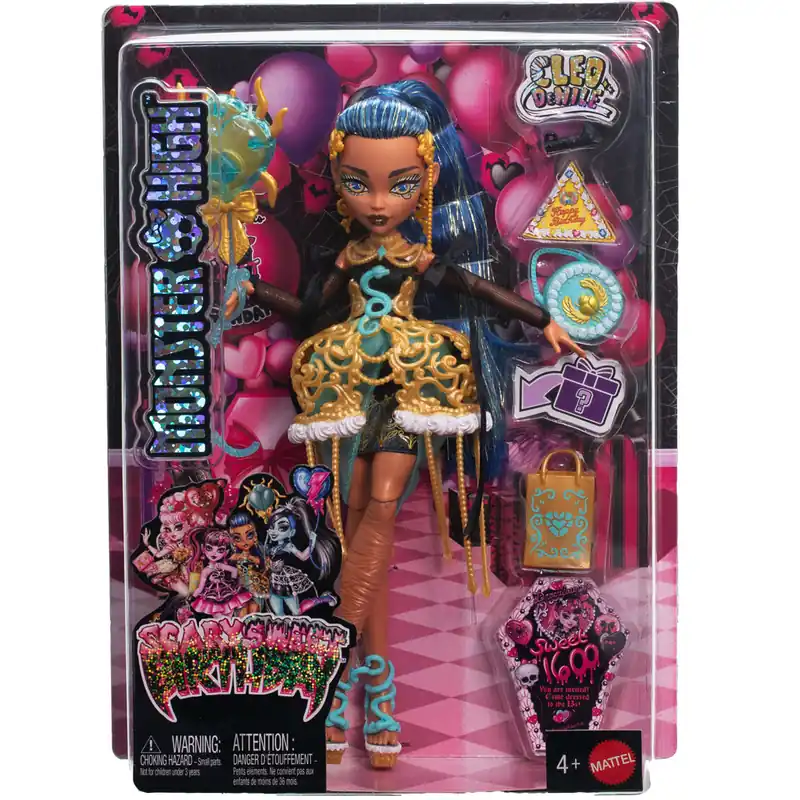Monster High Rémisztően Édes Szülinap – Cleo De Nile baba lufival és ajándékkal - Mattel Akció