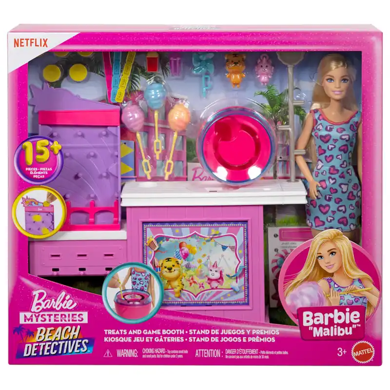 Barbie Mysteries Beach Detectives - Vattacukor stand játékszett babával - Mattel Legkelendőbb