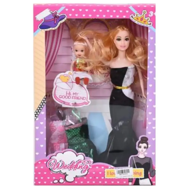 Wedding Esküvői divat baba szett gyermek babával 28cm-es Expressz szállítás