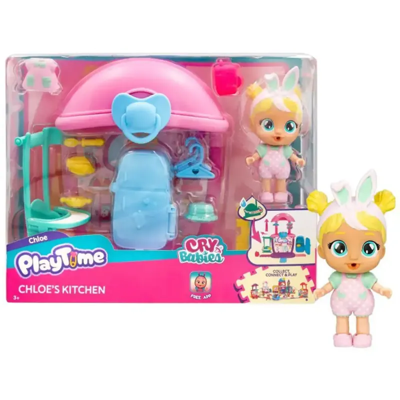 Biztonságos vásárlás Cry Babies Playtime - Chloe konyhája játékszett