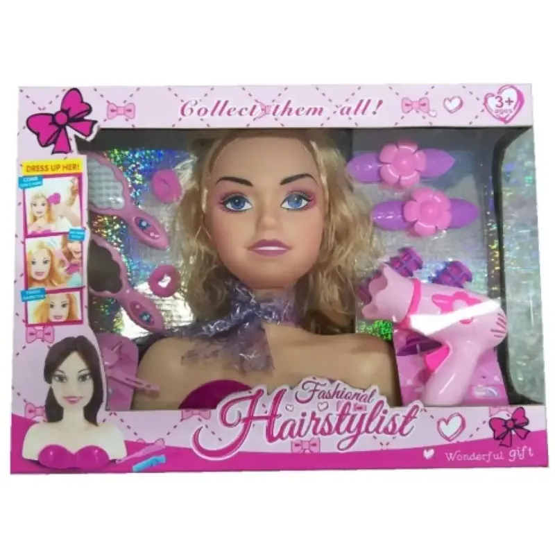 HairStylist fodrászolható és sminkelhető babafej Árcsökkenés