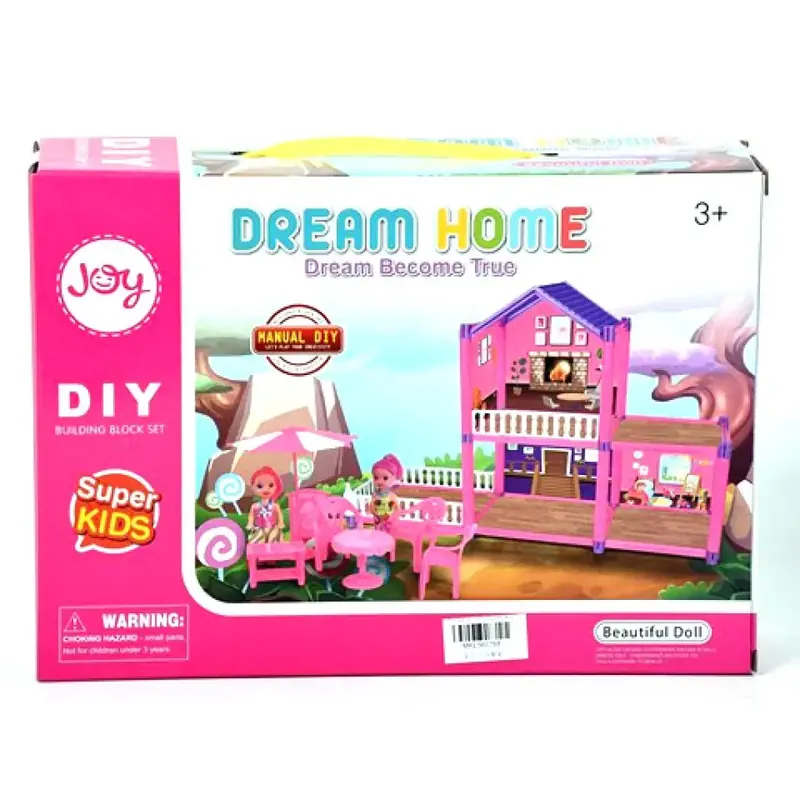 Biztonságos vásárlás Dream Home pink építhető babaház kiegészítőkkel