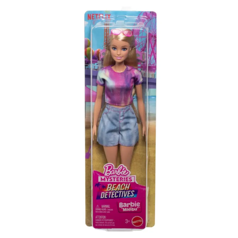 Biztonságos vásárlás Barbie Rejtélyek Tengerparti nyomozók Malibu baba - Mattel