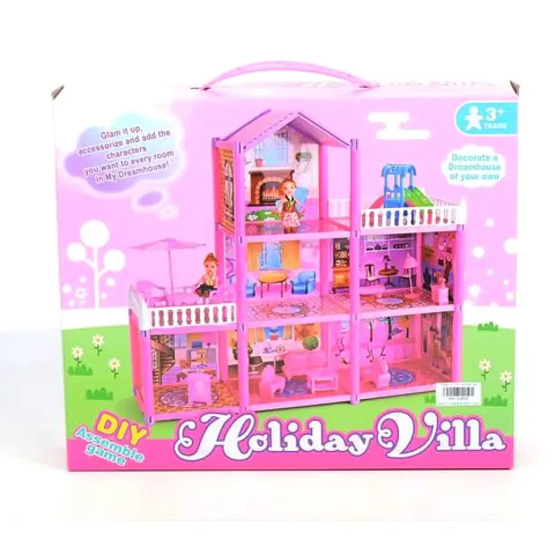 Legkelendőbb Holiday Villa építsd magad pink babaház játékszett
