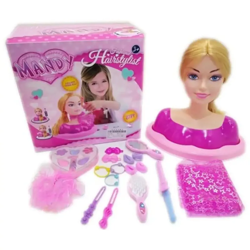 Vásárlói kedvenc Mandy HairStylist fodrászolható és sminkelhető babafej