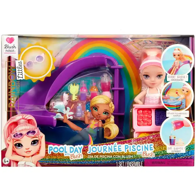 Rainbow High Medencés parti játékszett Blush Parker babával Biztonságos fizetés