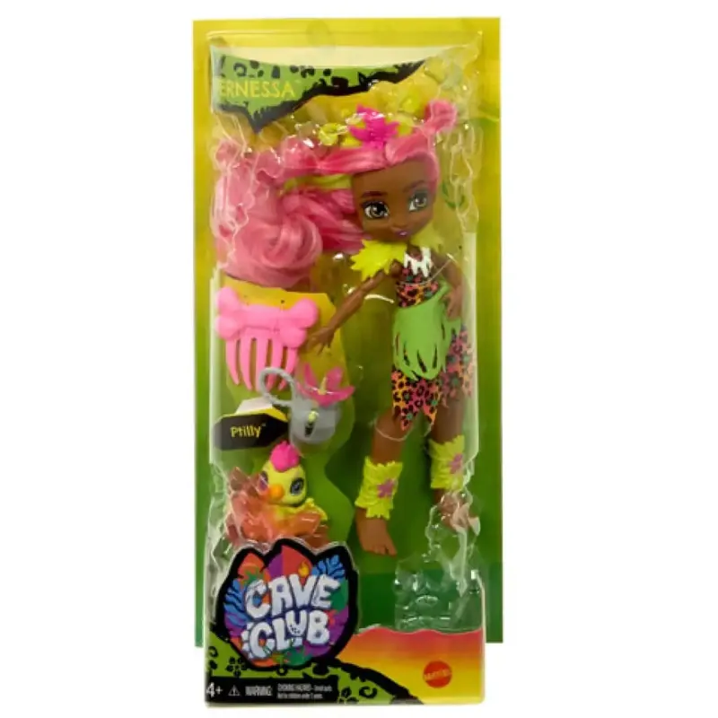 Cave Club Fernessa játékszett Ptilly őslénnyel - Mattel Gyors kiszállítás