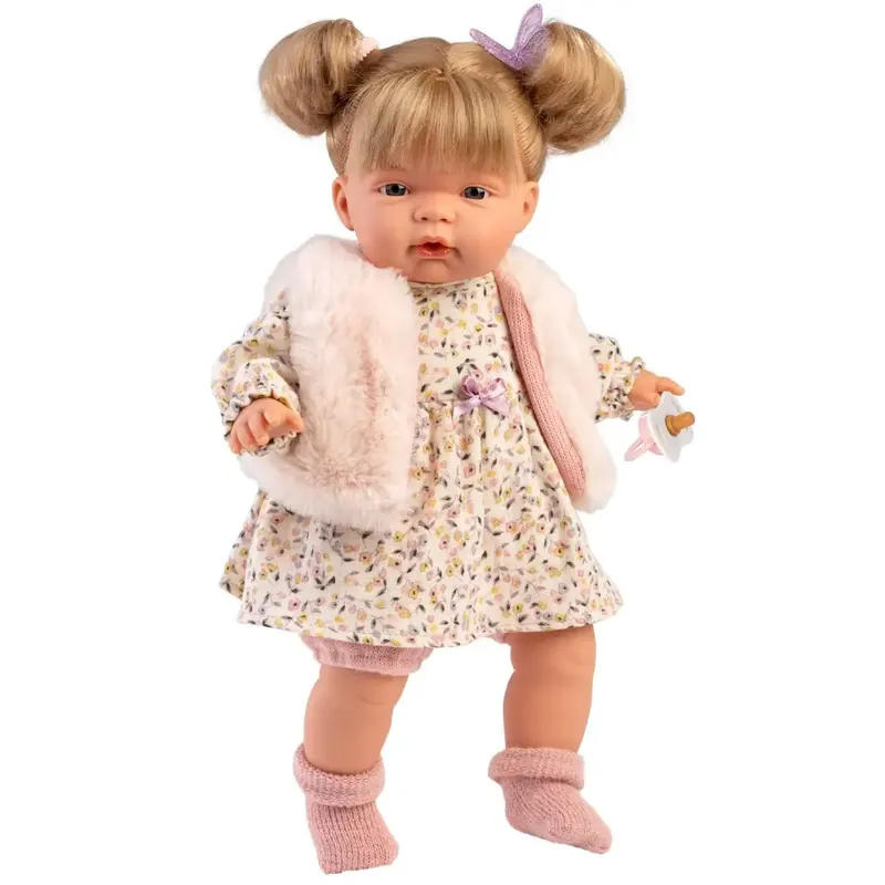 Expressz szállítás Llorens Joelle 38cm-es baba hanggal szőrös mellényben