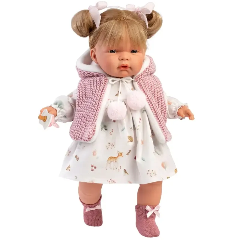 Legjobb ár Llorens Joelle 38cm-es baba hanggal őzikés ruhában