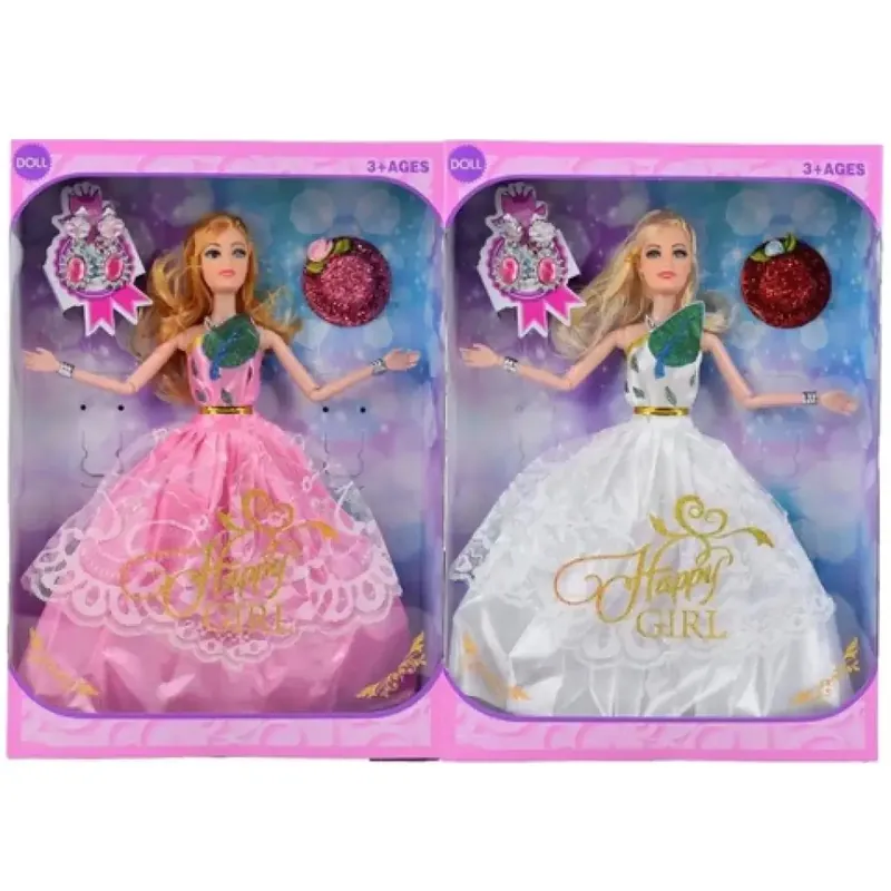 Happy Girl divatbaba estélyiruhában kalappal kétféle változatban 29cm Olcsóbb