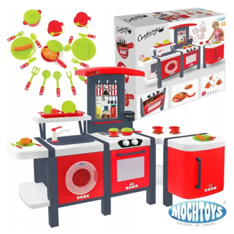 Olcsó Mochtoys Cooking Studio XXL játékkonyha 28db kiegészítővel 141x68x101cm