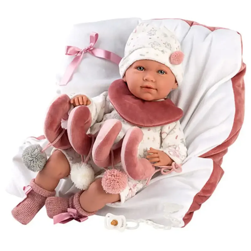 Llorens Mimi újszülött 40cm-es síró kislány baba ággyal Legnépszerűbb