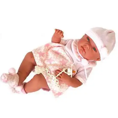 Exkluzív ajánlat Újszülött lány baba csillagos ruhában 38cm
