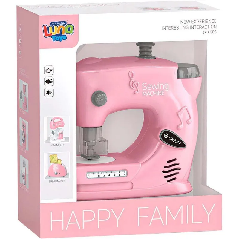 Luna Happy Family Rózsaszín varrógép fénnyel és hanggal Gyors szállítás