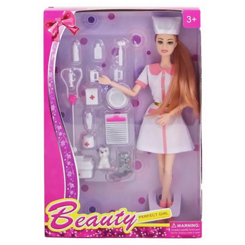 Beauty Perfect Girl állatorvosi játékszett kiegészítőkkel 29cm Vásárlói kedvenc