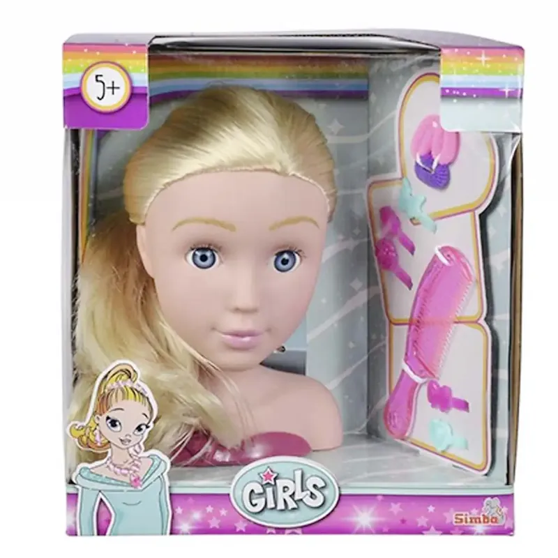 Szőke fodrászolható babafej kiegészítőkkel - Simba Toys Expressz szállítás