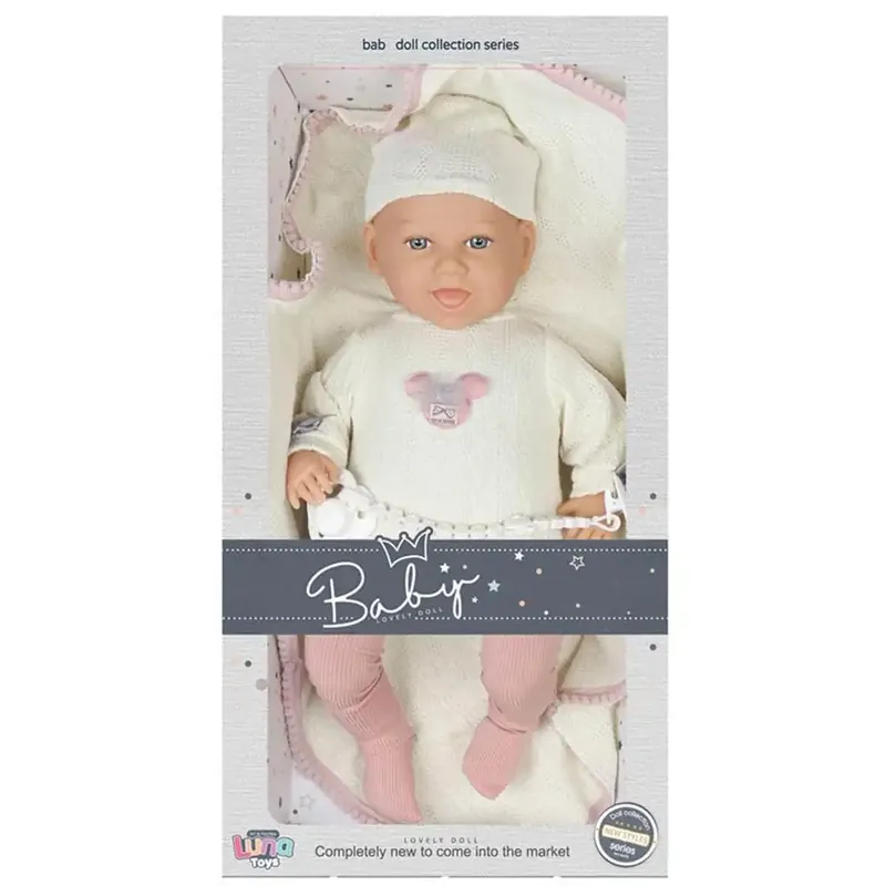 Bájos mosolyú baba cumival 45cm-es Legjobb ár