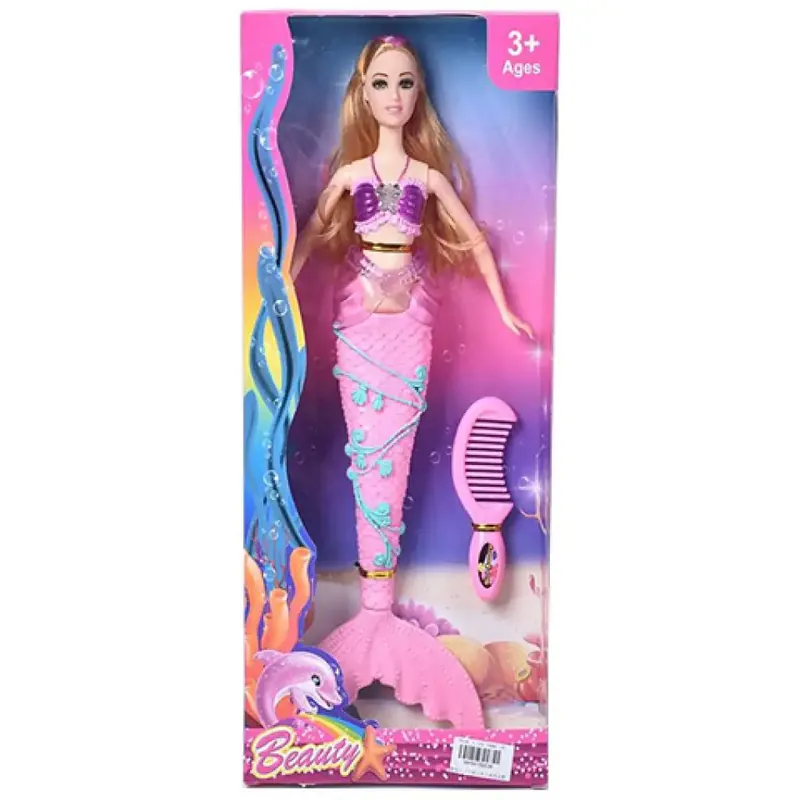 Olcsó Szőke hajú sellő baba fésűvel 30cm