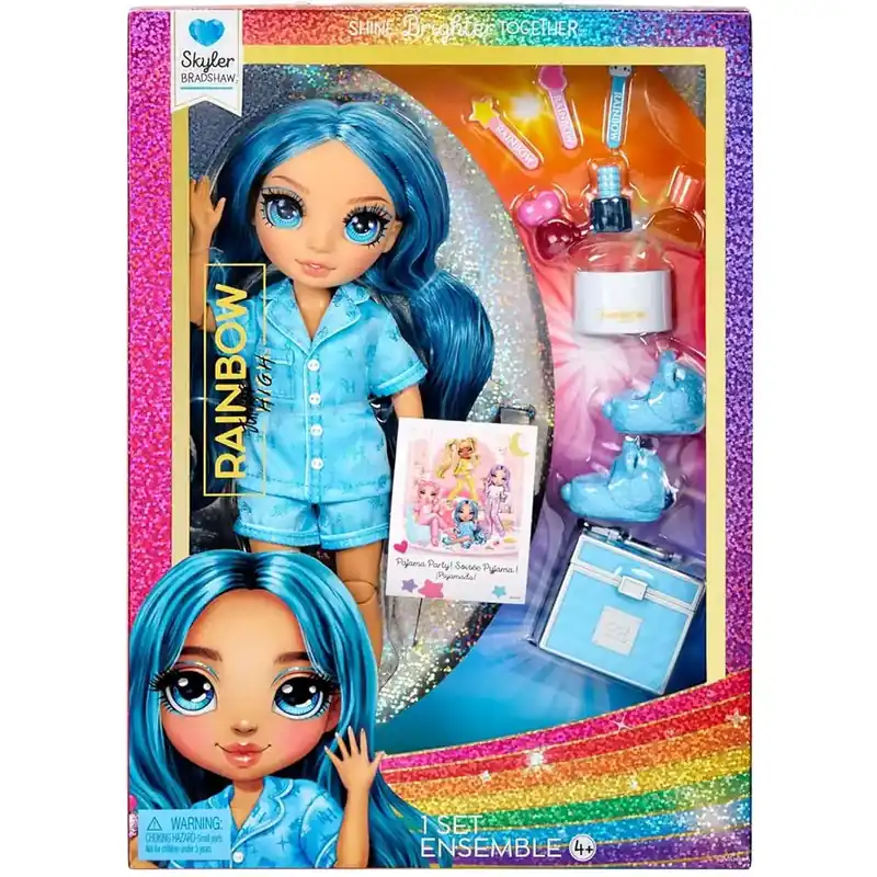 Expressz kézbesítés Rainbow High Jr Pizsiparti Skyler divat baba