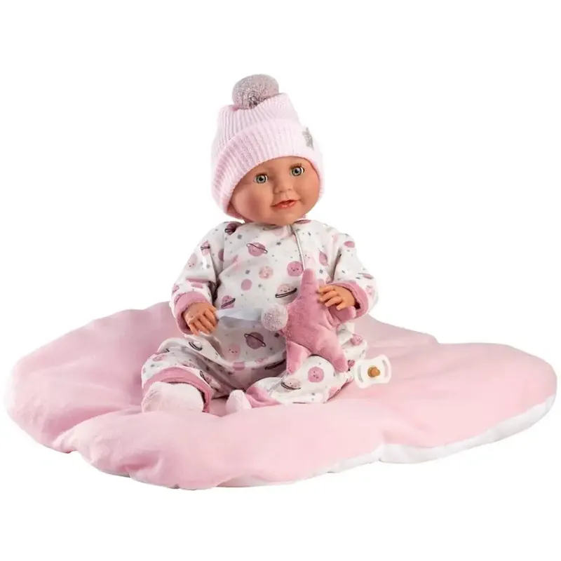 Árengedmény Llorens Heidi 42cm-es síró baba cumival és puha párnával