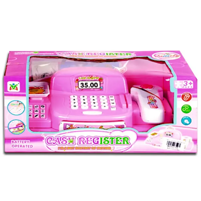 Elektronikus pink pénztárgép fénnyel és hanggal Vedd meg most