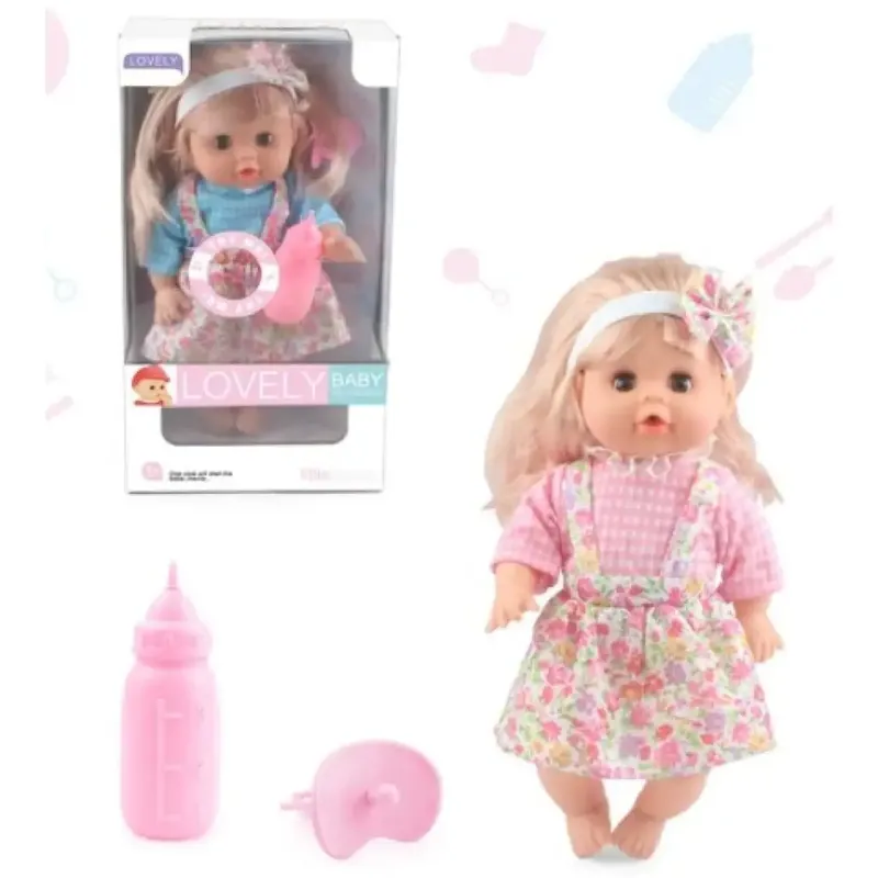 Sweet Baby baba szőke hajjal nyári ruhában, hanggal és cumikkal több változatban Biztonságos fizetés