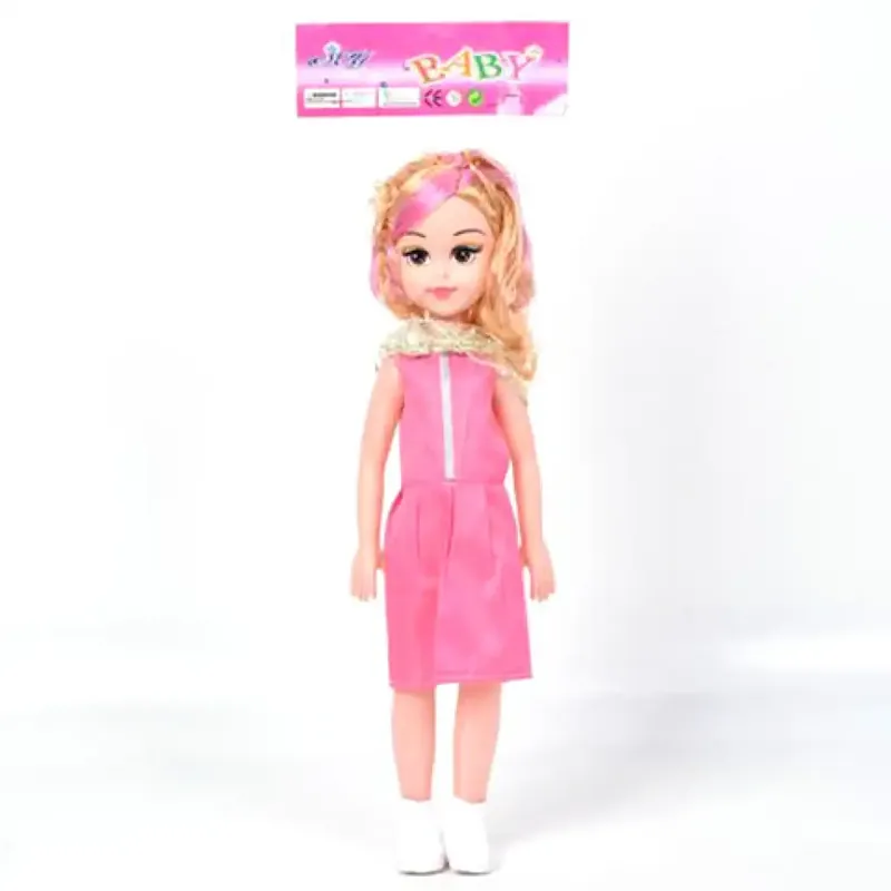 Baba pink színű ruhában 46cm-es méretben Biztonságos fizetés