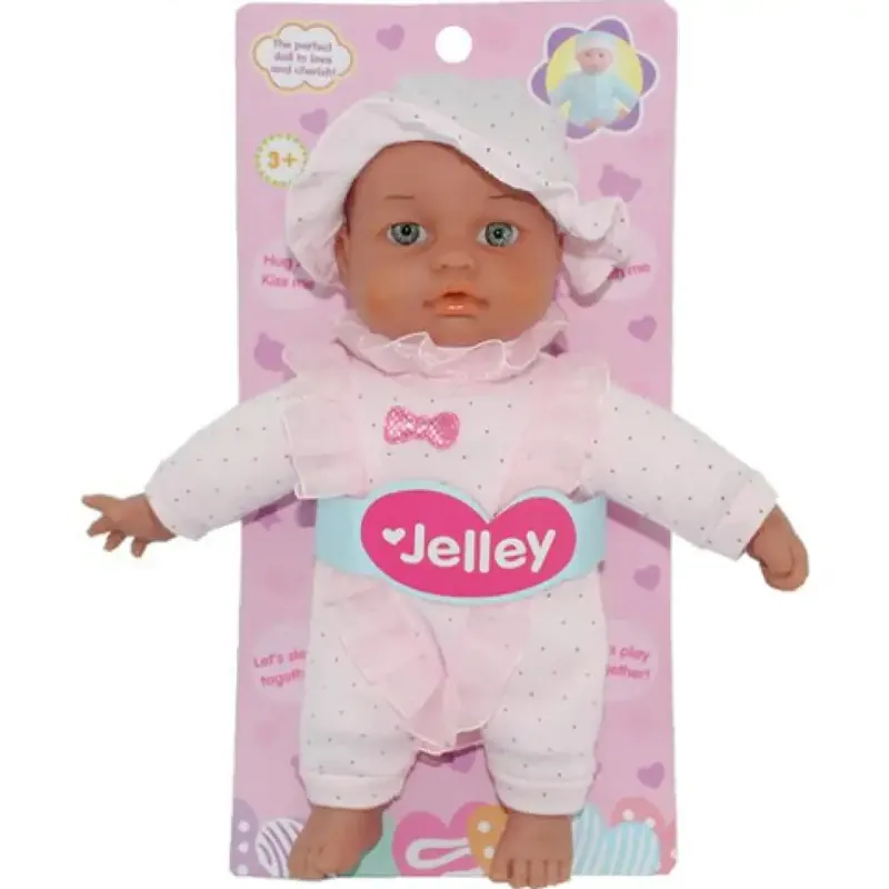 Alacsony ár Jelley baba pöttyös ruhában 25cm