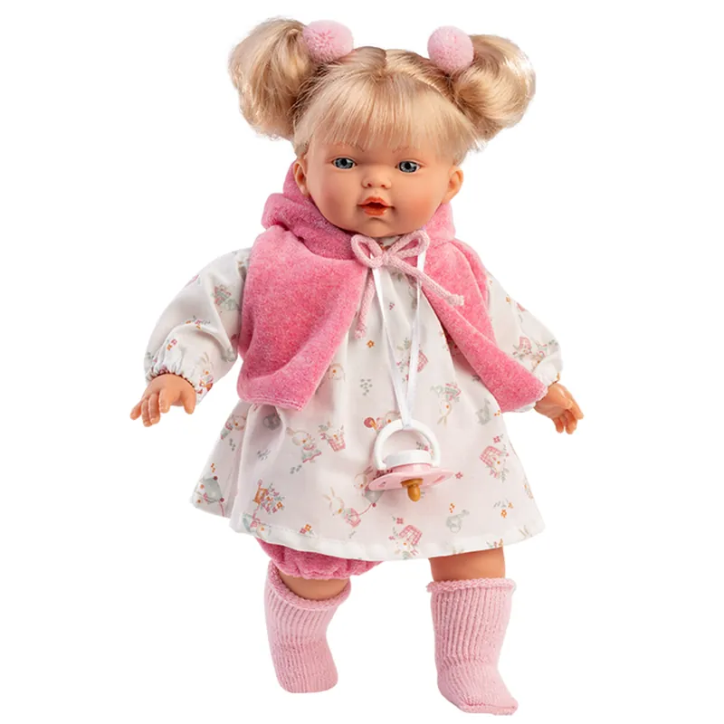 Llorens Roberta 33cm-es baba cumival pink mellényben Legjobb ár