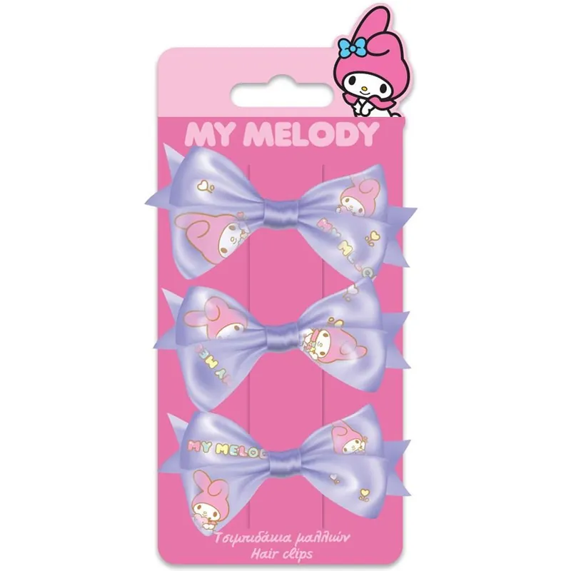 Vásárlói kedvenc Luna My Melody 3db-os masnis hajcsat szett