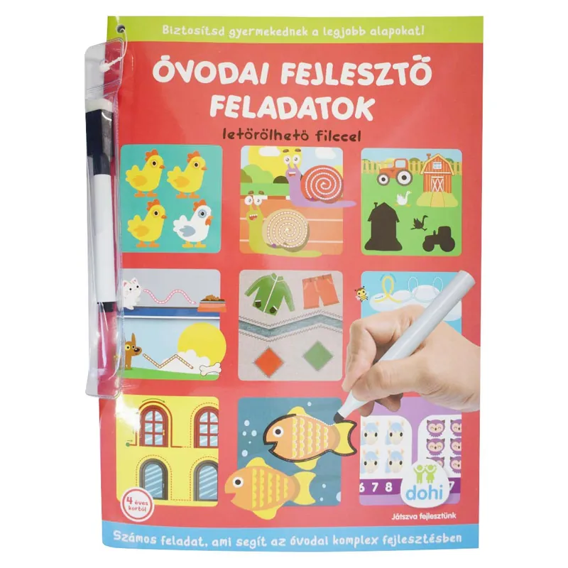 Olcsó Óvodai fejlesztő feladatok letörölhető filccel - D-Toys