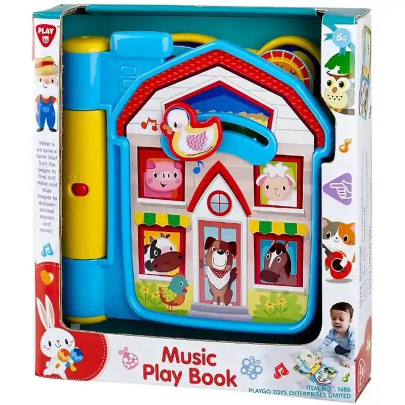 Playgo Állatfarmi élet zenélő Mesekönyv Prémium