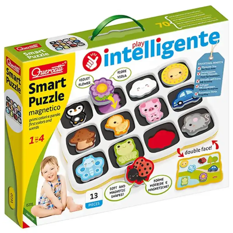 Alacsony ár Quercetti Smart mágneses puzzle Első szavak és színek